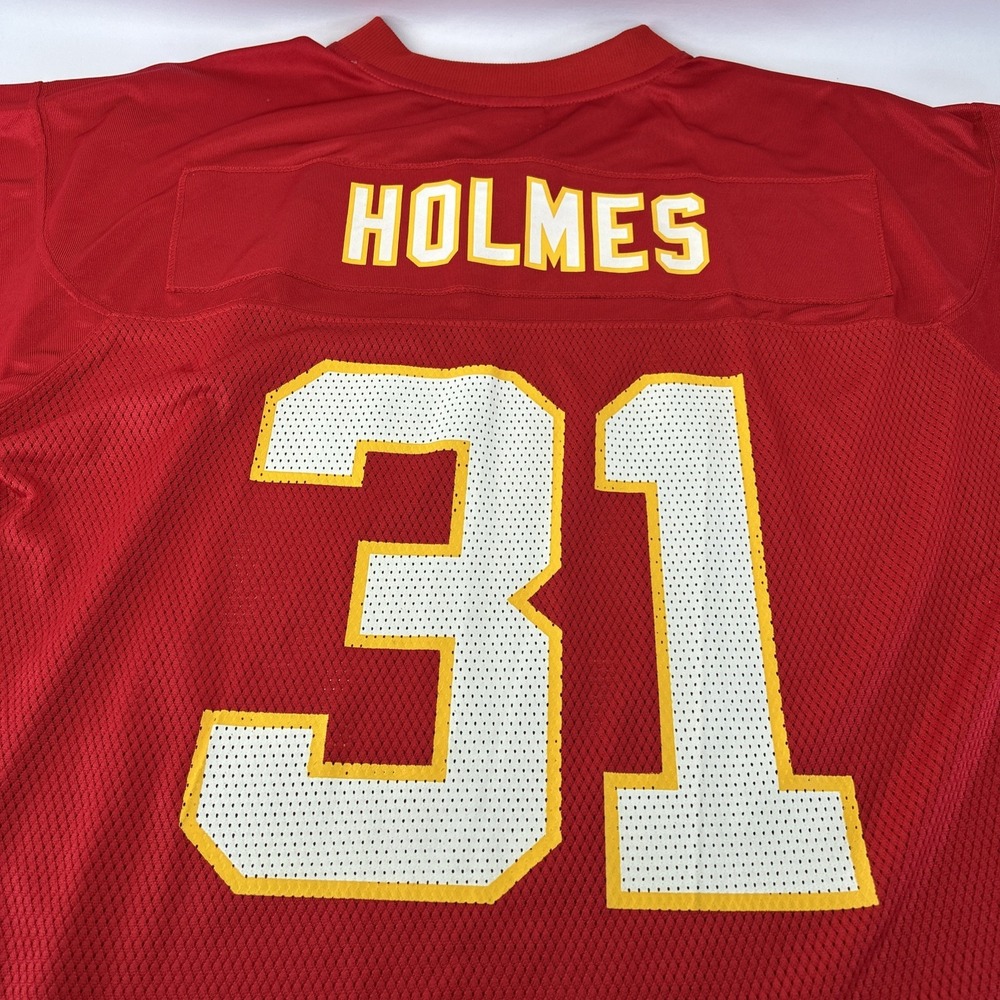 Kansas City Chiefs Jersey Mens Large Red NFL Football Priest Holmes 31 Reebok